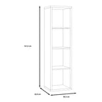 Mauro 3 Shelves Storage Unit in Matt Black
