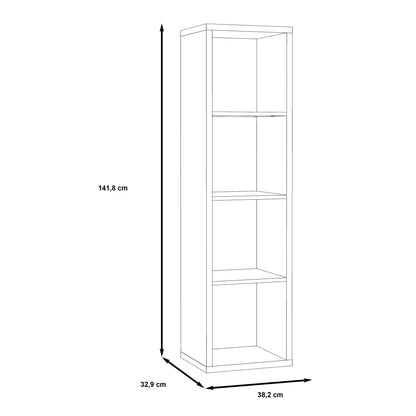 mauro 3 shelves storage unit in matt black