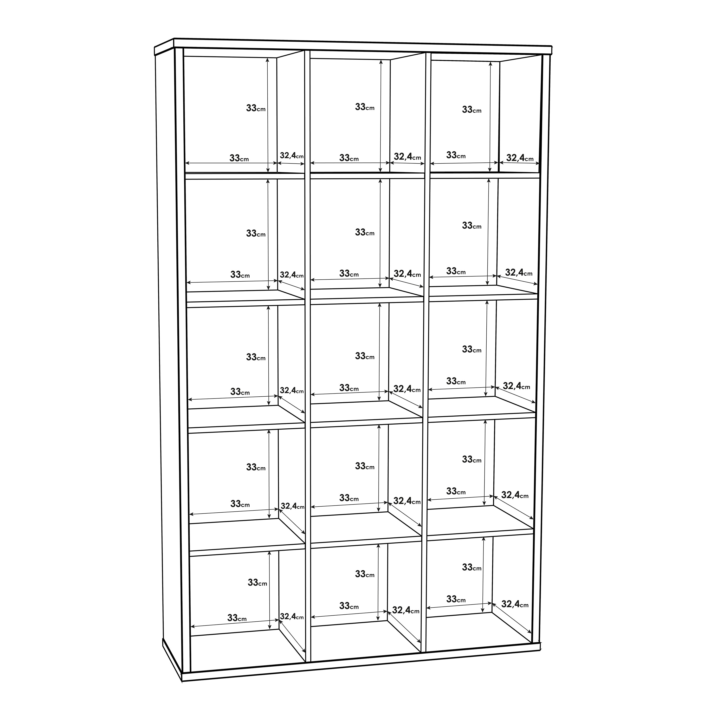 Mauro 3x5 storage unit in sonoma oak