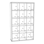 Mauro 3x5 Storage Unit in Concrete Grey