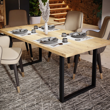 nikomedes dining table in bartex oak