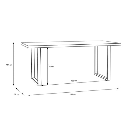 nikomedes dining table in bartex oak