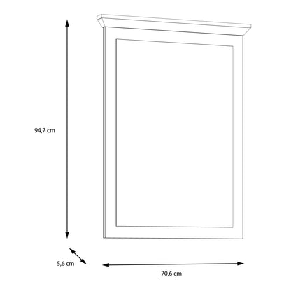 illopa mirror in oak nelson/snowy oak