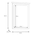 Illopa mirror in oak nelson/snowy oak
