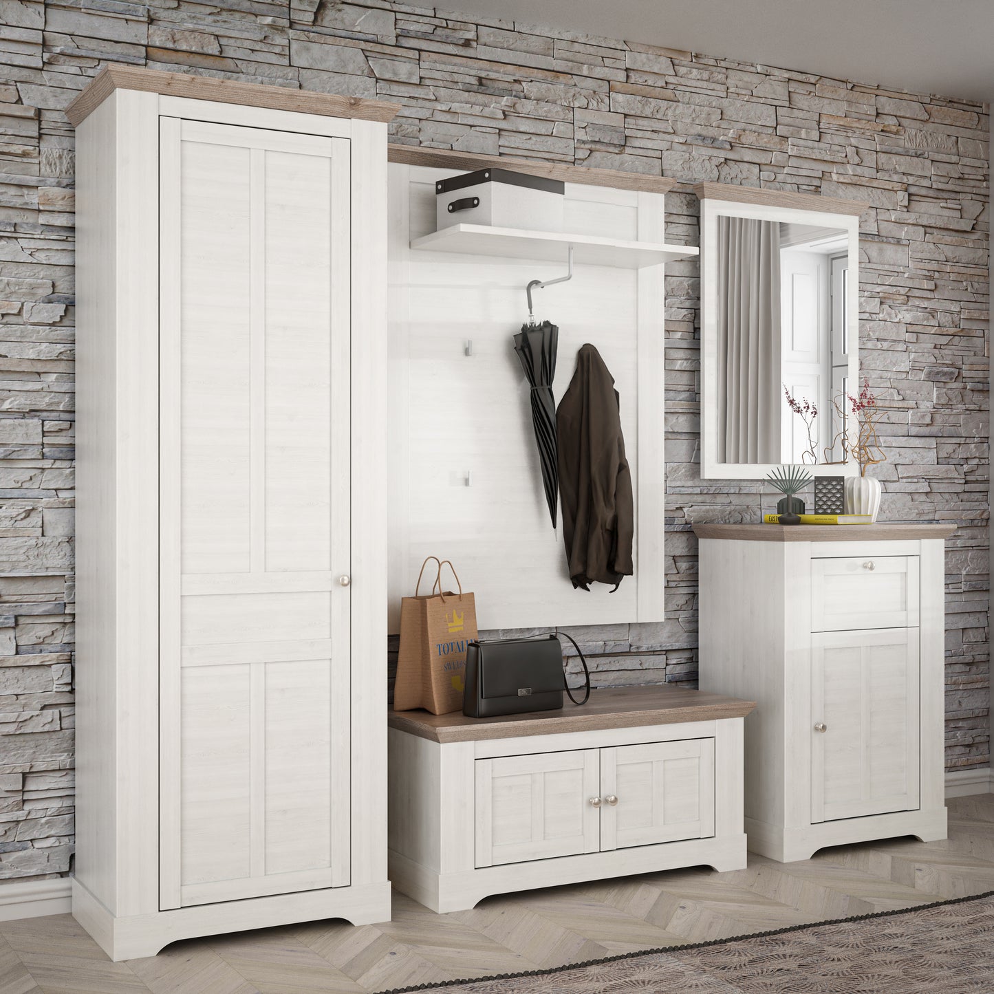 illopa wall panel in oak nelson/snowy oak