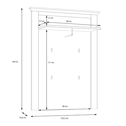 illopa wall panel in oak nelson/snowy oak