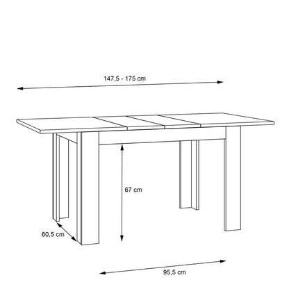 malte brun extending dining table 120 cm in waterford oak
