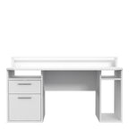Tezaur white gaming desk with colour changing led