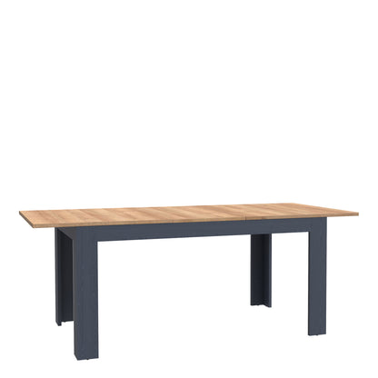 bohol extending dining table 160-207cm in riviera oak/navy