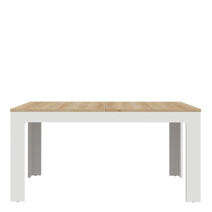bohol extending dining table 160-207cm in riviera oak/white