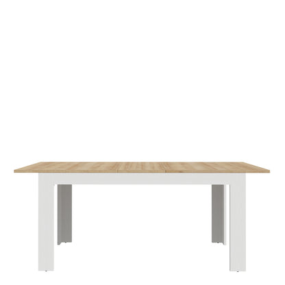 bohol extending dining table 160-207cm in riviera oak/white
