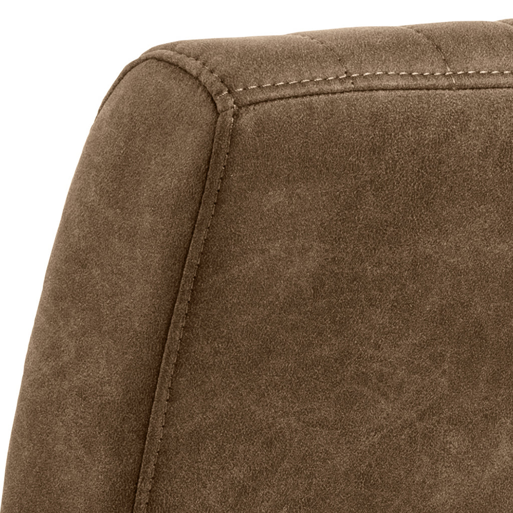 Adele dining chair in light brown fabric set of 2