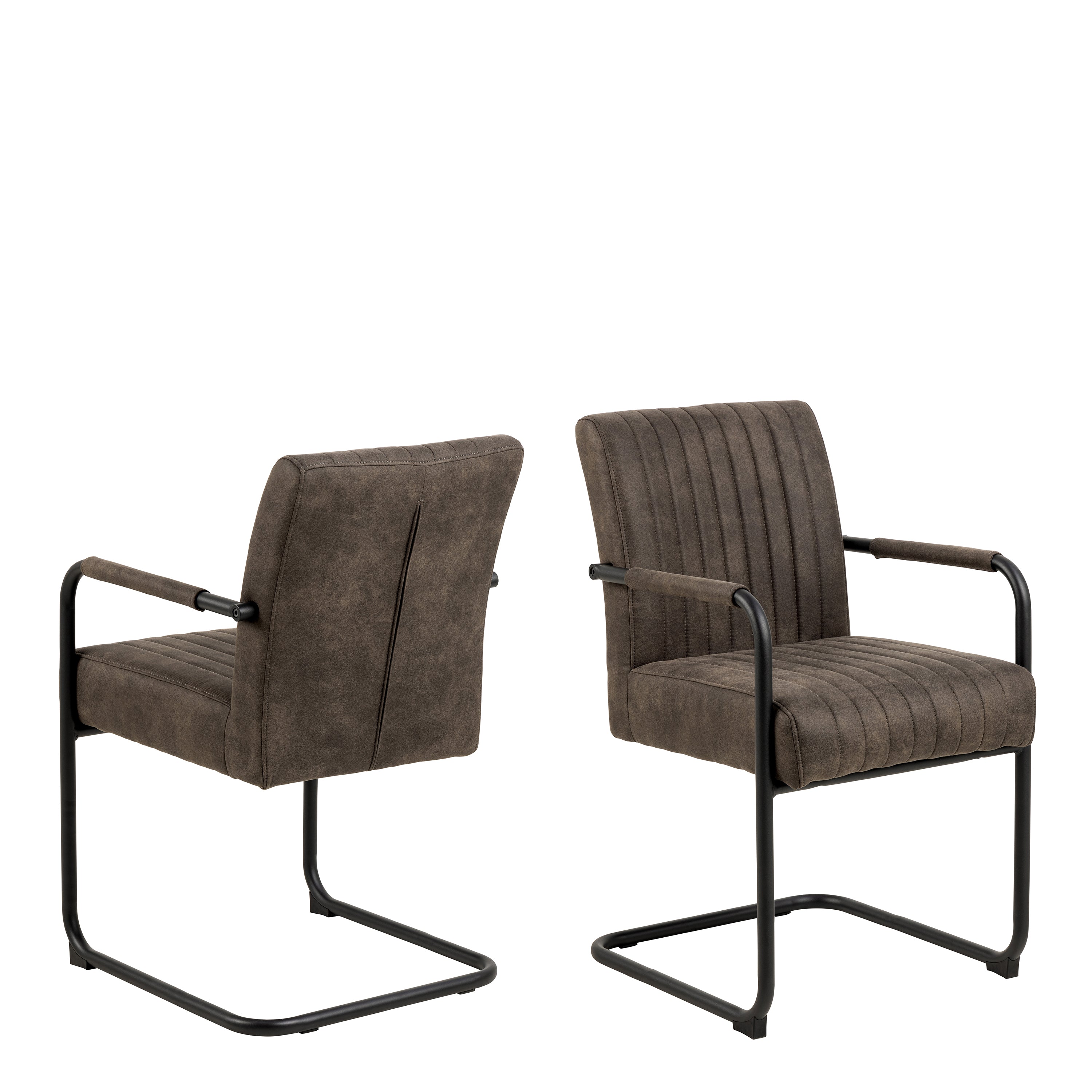 Adele dining chair in grey fabric set of 2