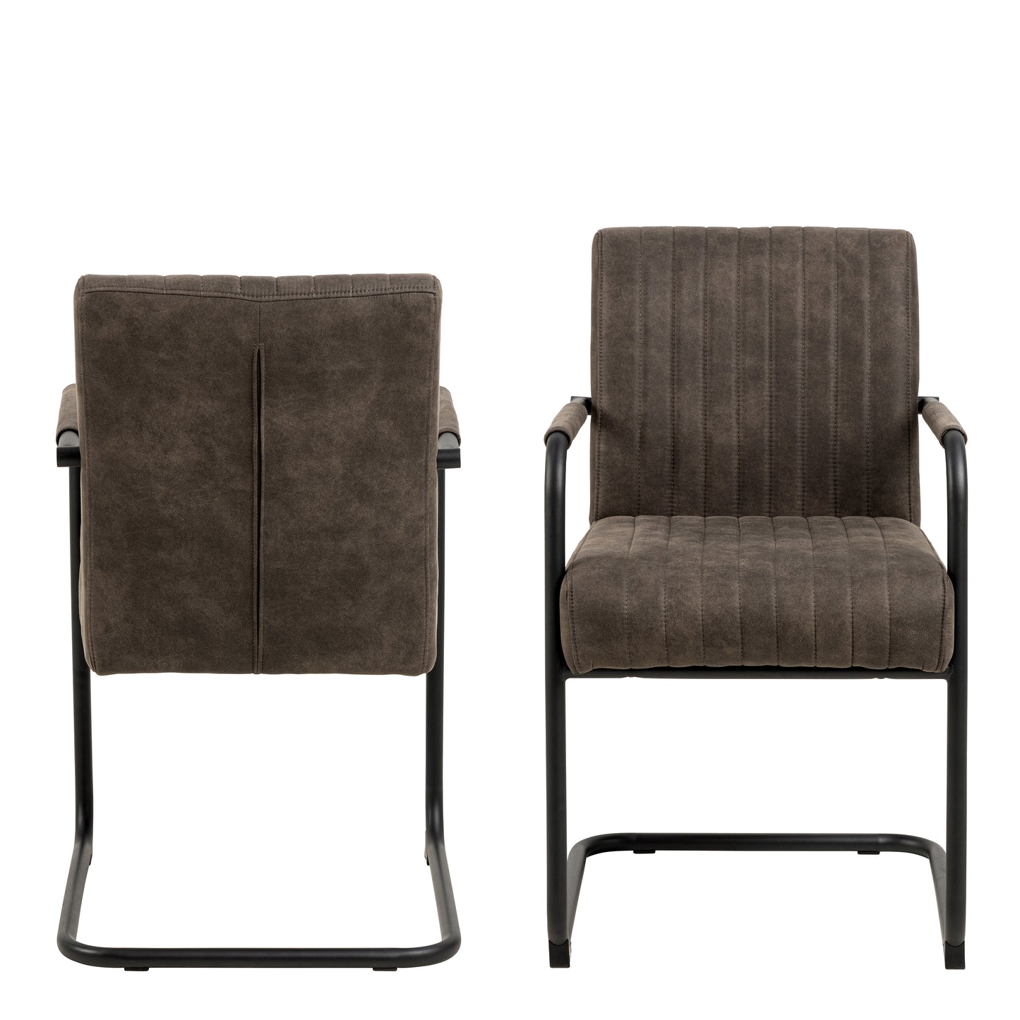 adele dining chair in grey fabric set of 2