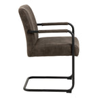 Adele dining chair in grey fabric set of 2