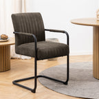 Adele dining chair in grey fabric set of 2