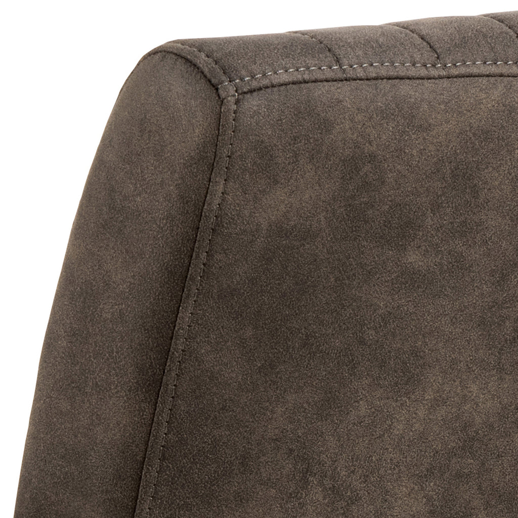Adele dining chair in grey fabric set of 2