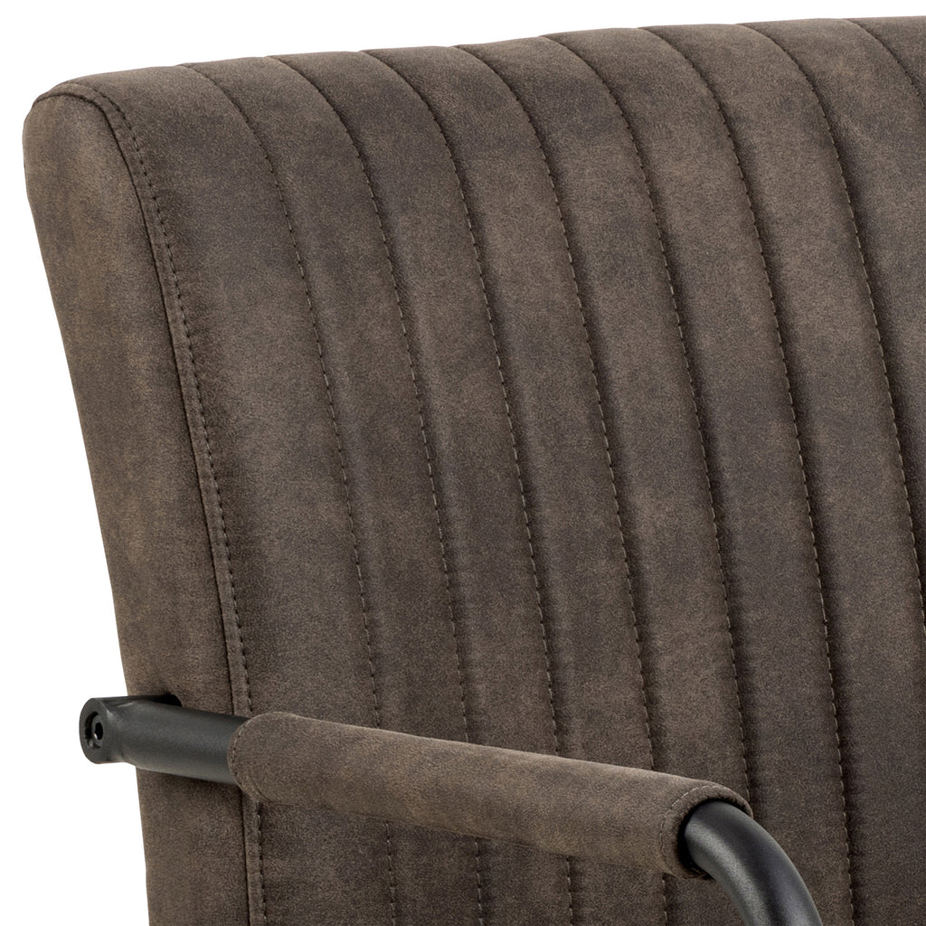 Adele dining chair in grey fabric set of 2