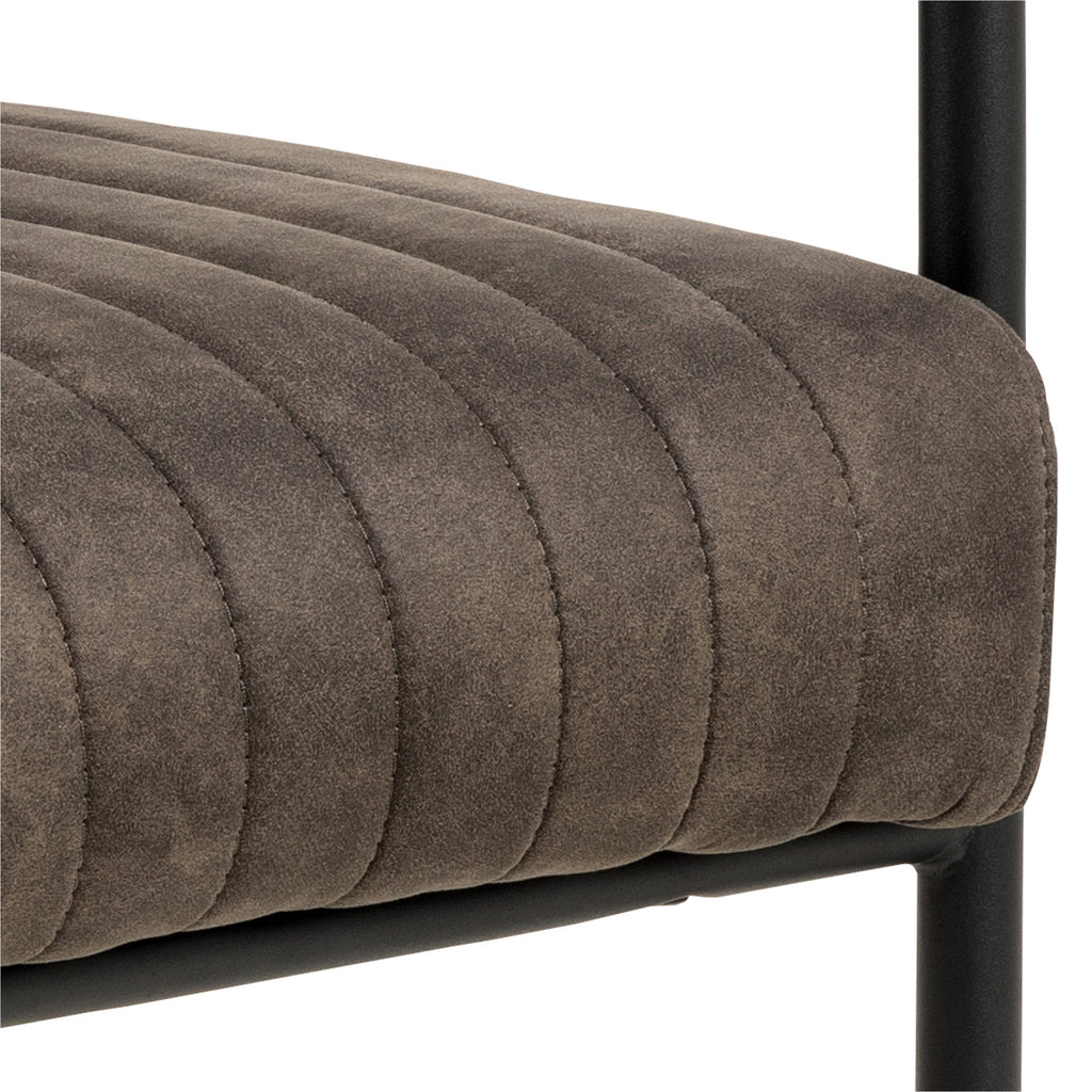 Adele dining chair in grey fabric set of 2