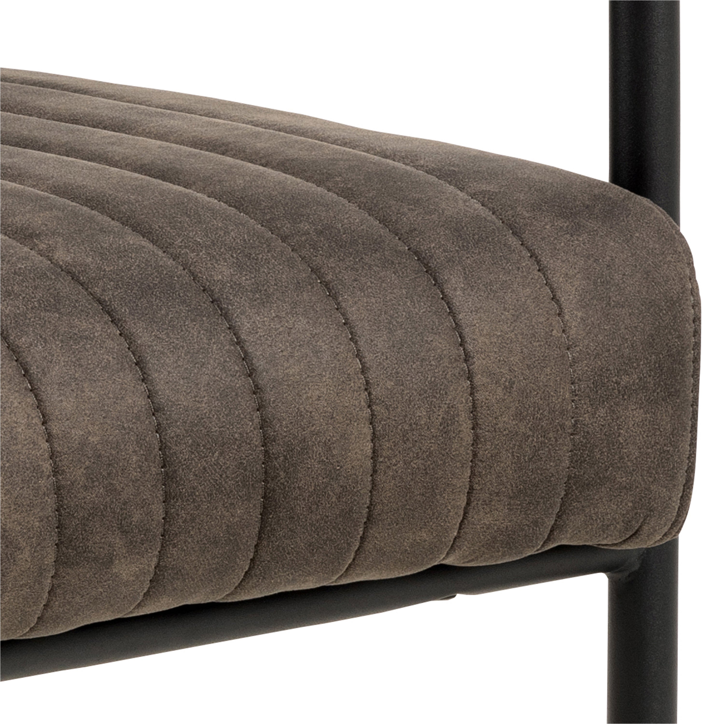 Adele dining chair in grey fabric set of 2