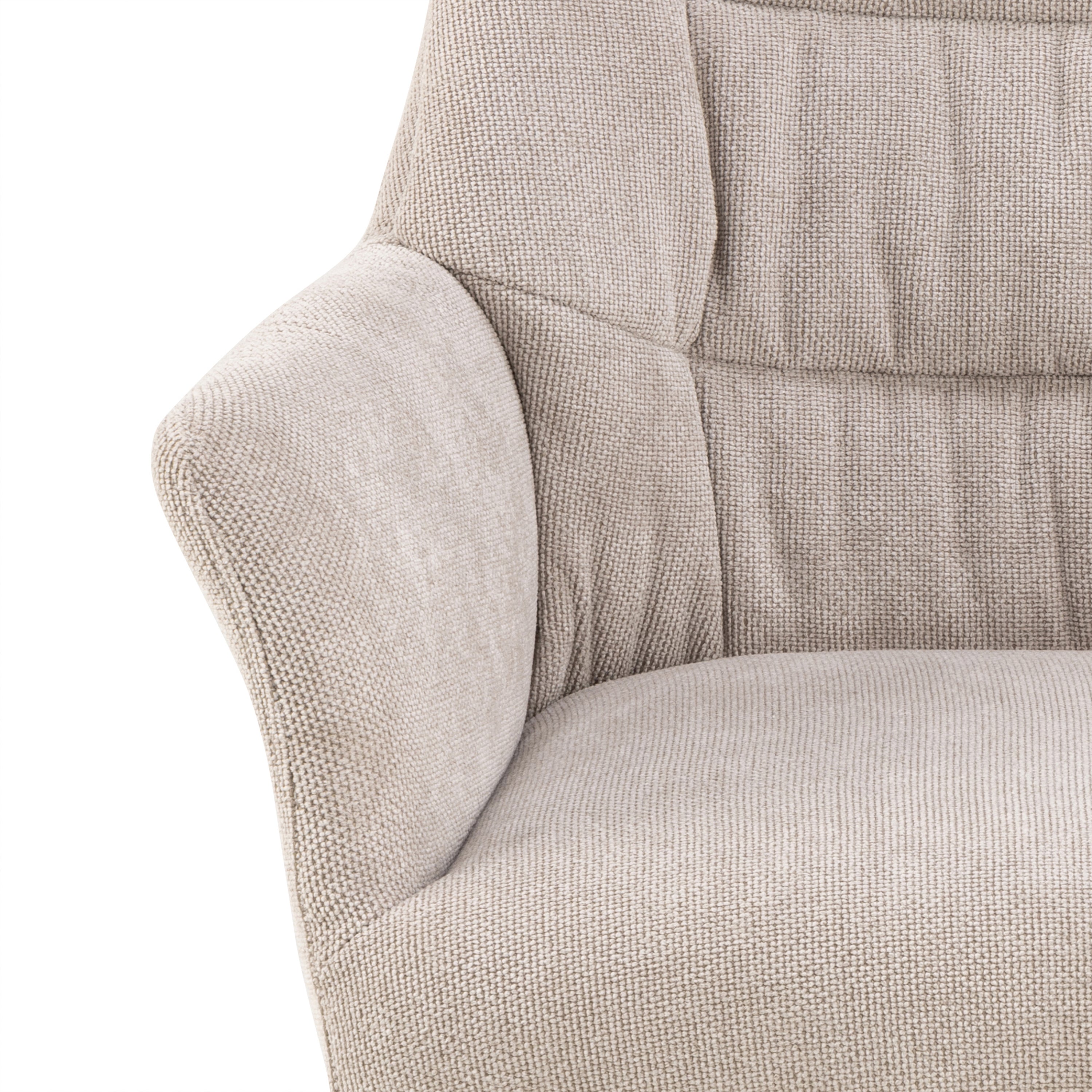 Alonso swivel cream dining chair with armrest set of 2