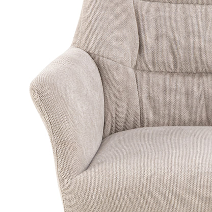 alonso swivel cream dining chair with armrest set of 2