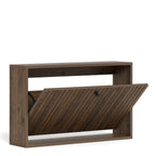 Albany Shoe Cabinet in Smoked Oak with Lamella Front