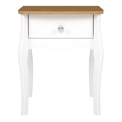 Baroque Nightstand in Pure White Iced Coffee Lacquer