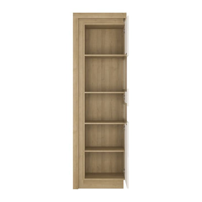 Lyon 2 Drawer TV Cabinet in Riviera Oak/White High Gloss