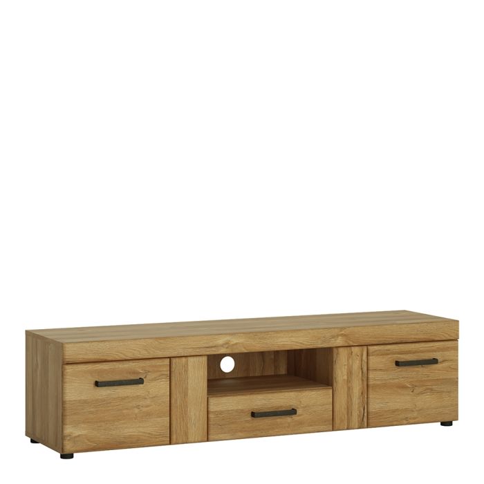 Cortina 2 Door 1 Drawer Wide TV Cabinet in Grandson Oak