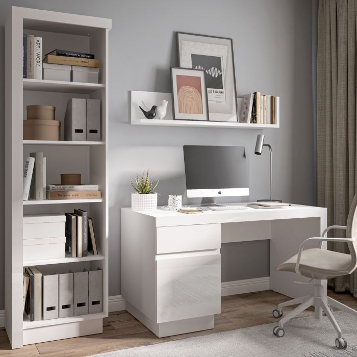 Lyon Large Extending Dining Table 160-200cm in White and High Gloss