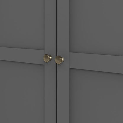 Paris Wardrobe with 2 Doors in Matt Grey