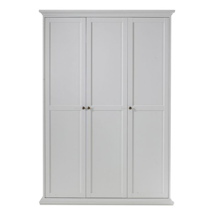Paris Wardrobe with 3 Doors in White