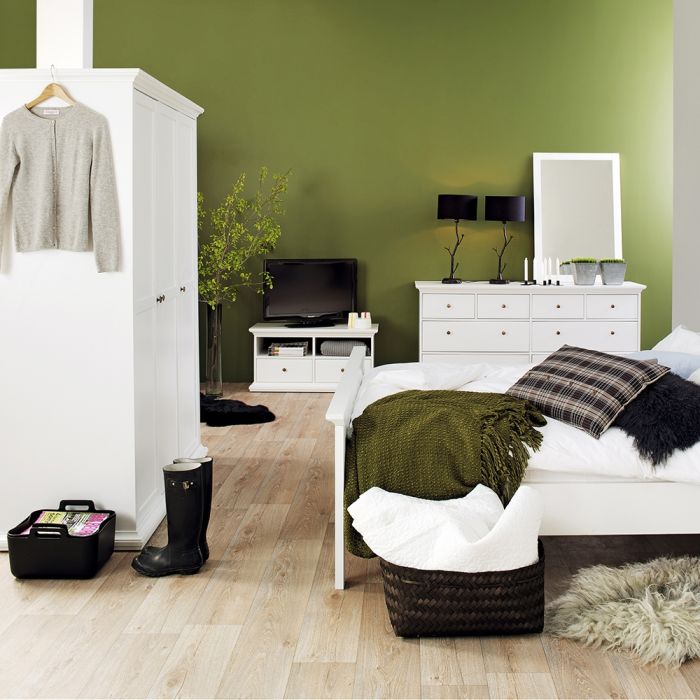 Paris Wardrobe with 3 Doors in White