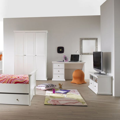 Paris Wardrobe with 3 Doors in White