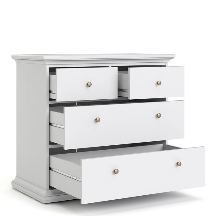 Paris Chest of 4 Drawers in White
