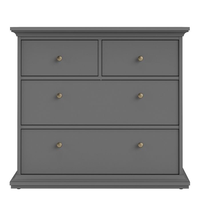 Paris Chest of 4 Drawers in Matt Grey