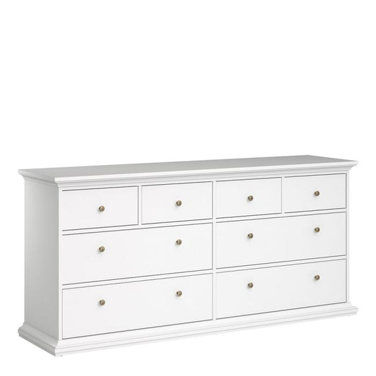 Paris Chest of 8 Drawers in White