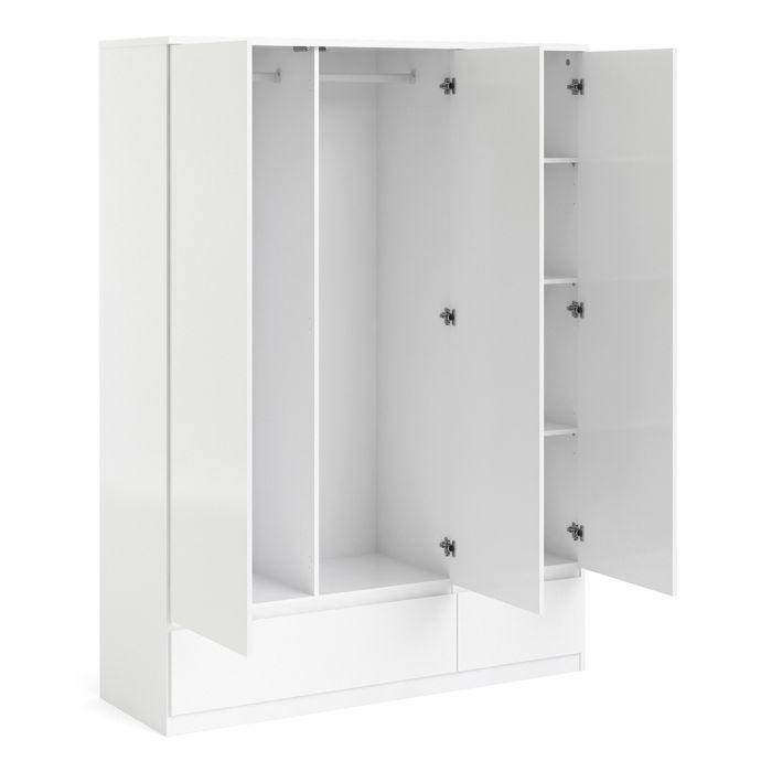 Naia Sideboard - 4 Drawers 2 Doors in White High Gloss