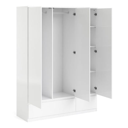 Naia Sideboard - 4 Drawers 2 Doors in White High Gloss