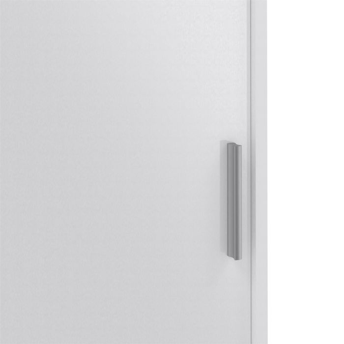 Naia Wardrobe with 1 Sliding Door 1 Door 3 Drawers in White High Gloss