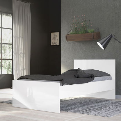 Naia Bedside 1 Drawer 1 Shelf in White High Gloss