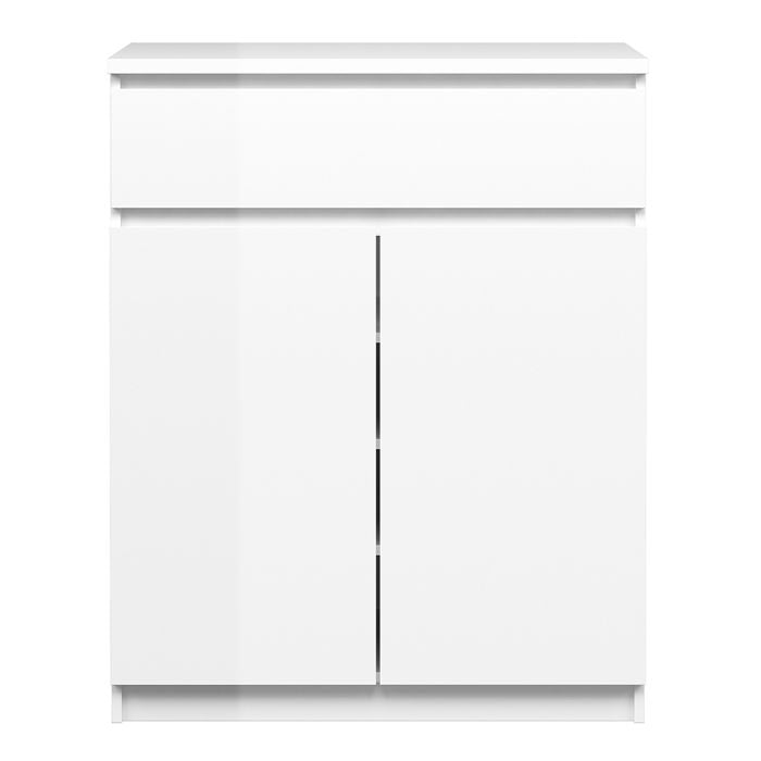 Naia Sideboard 1 Drawer 2 Doors in White High Gloss