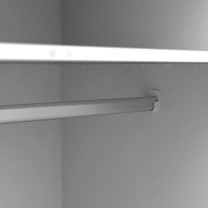 Oslo Wardrobe 3 Doors 3 Drawers in White and Oak