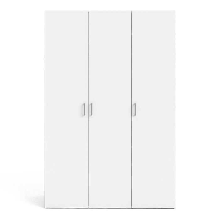 Space Wardrobe 3 Doors White 1750