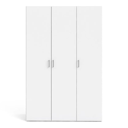 Space Wardrobe 3 Doors White 1750