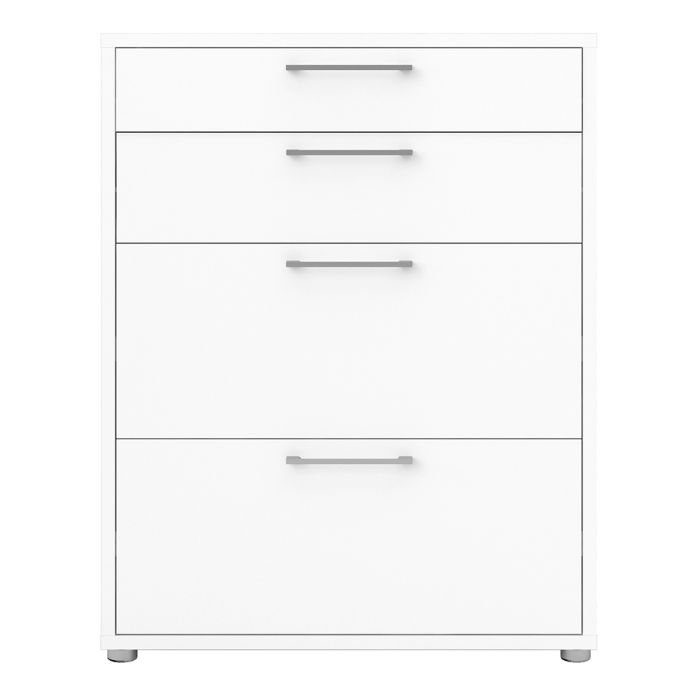 Prima Office Storage with 2 Drawers 2 File Drawers In White