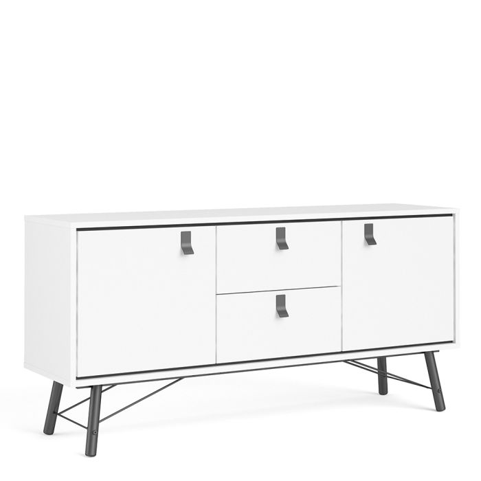 Ry Sideboard 2 Doors 2 Drawers in Matt White
