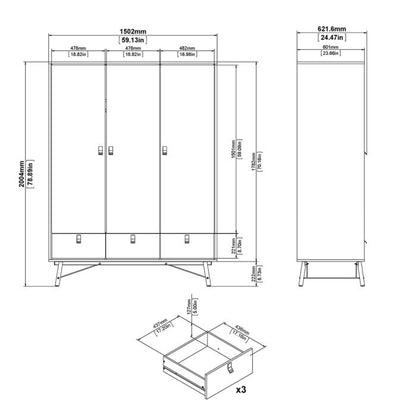 Ry China Cabinet 1 Door 1 Glass Door 1 Drawer in Matt White