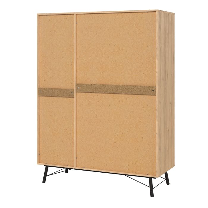 Ry Wardrobe 3 Doors 3 Drawers in Jackson Hickory Oak